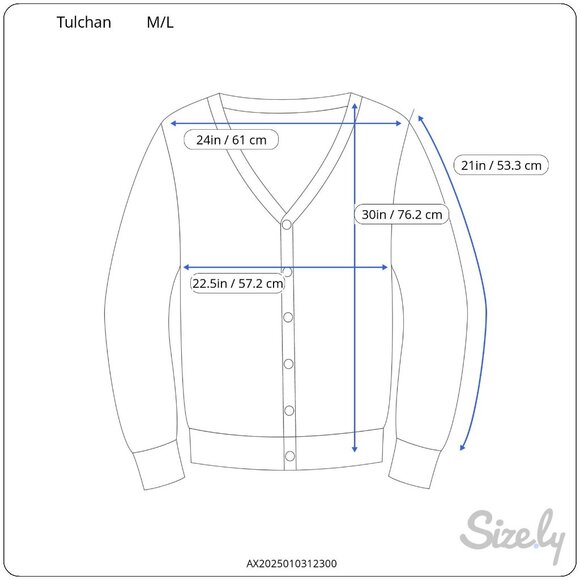 Tulchan Womens Wool Cardigan With Floral Embroidery & Gold Buttons Size M/L Mulb - Picture 10 of 10